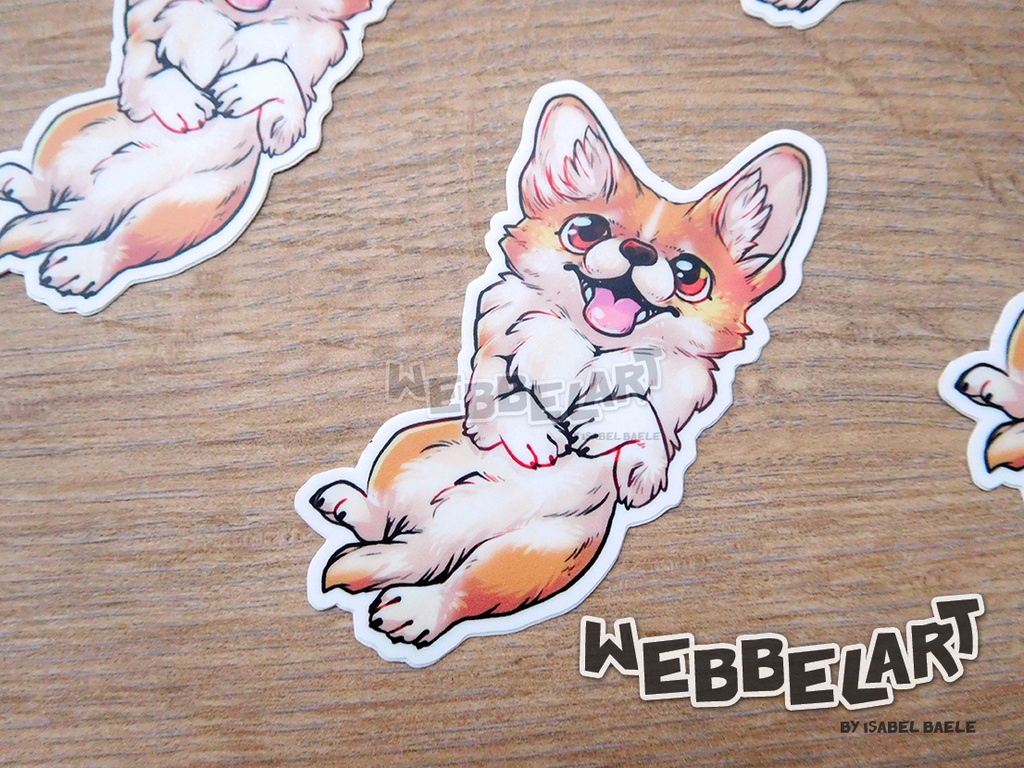 Little Puppy Corgi Vinyl Sticker