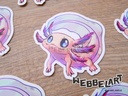 Pink axolotl Vinyl Sticker