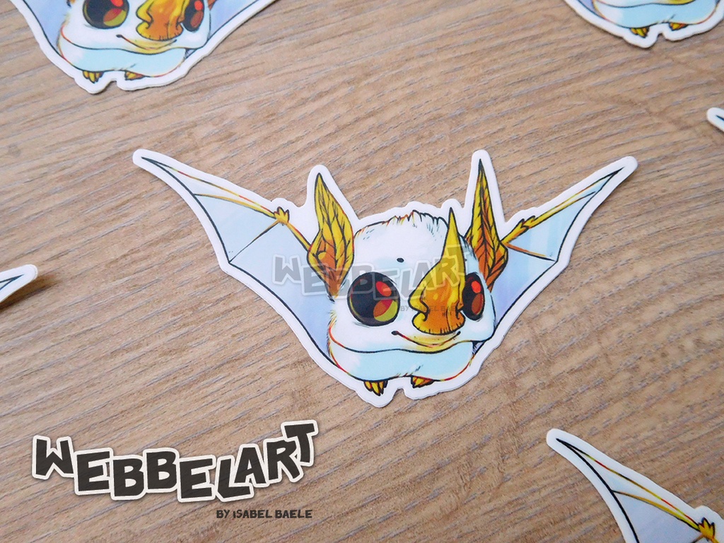 Honduran white bat details Vinyl Sticker