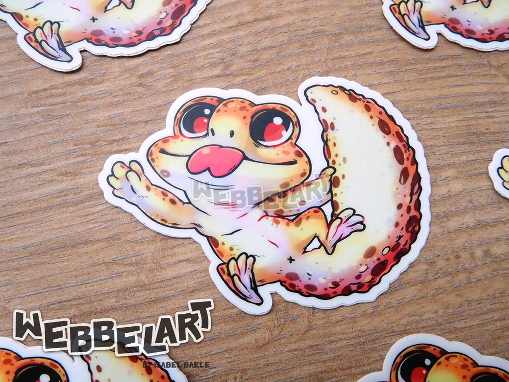 Leopard Gecko details Vinyl Sticker