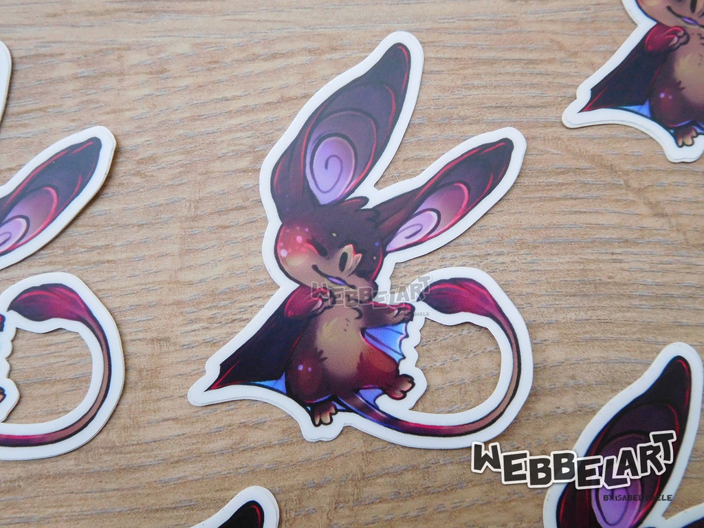 Fantasy Bat details Vinyl Sticker