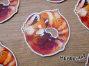 Curled up Red Panda details Vinyl Sticker