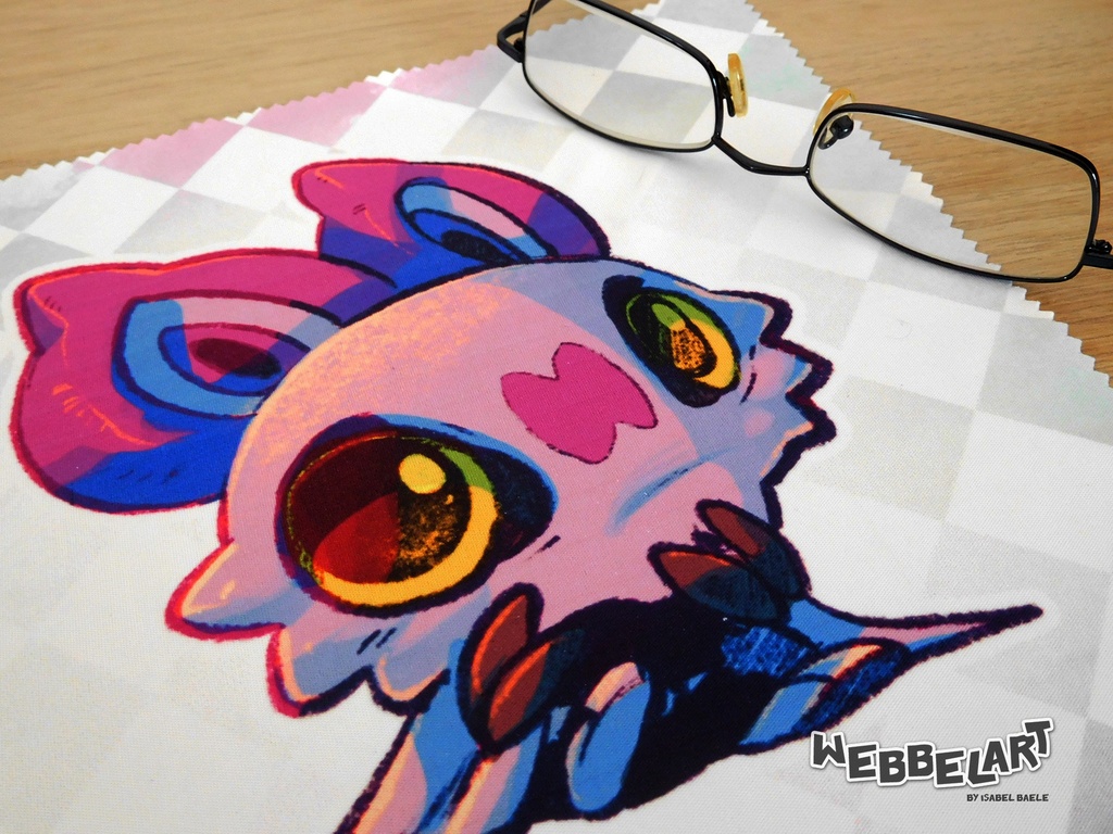 Lens cleaning cloth pokemon Noibat - microfiber cloth for glasses and screens - Webbelart