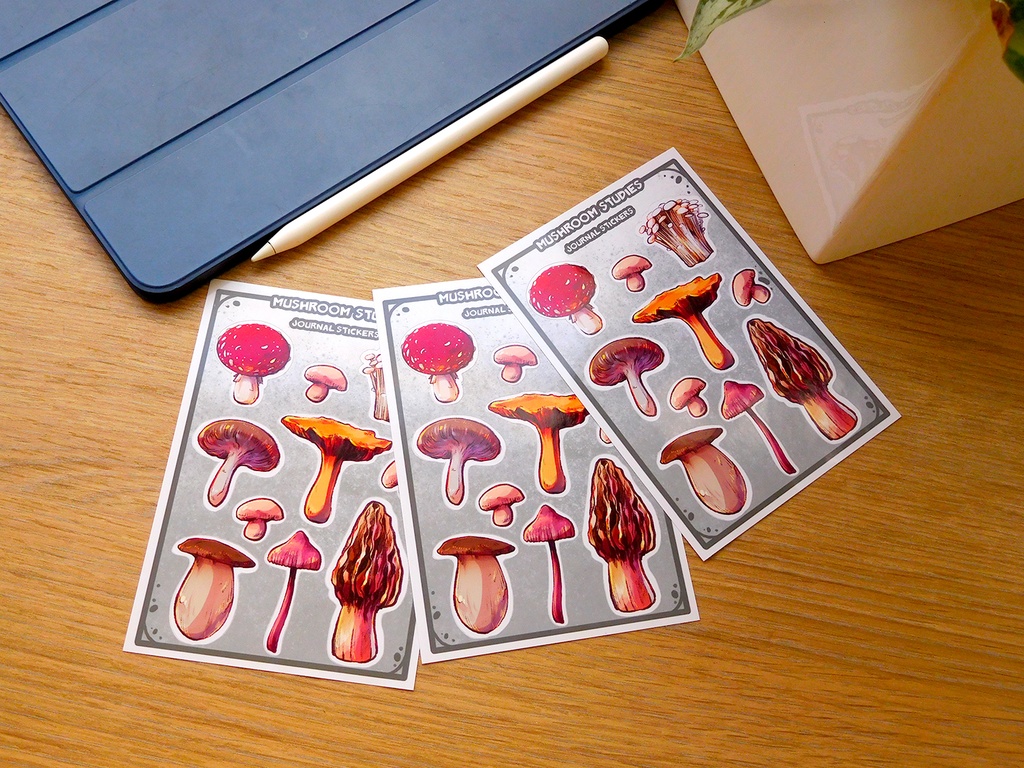 Mushroom Studies - Journal Stickers - Stickersheet