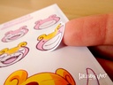 Slowpoke sticker sheet peeling detail