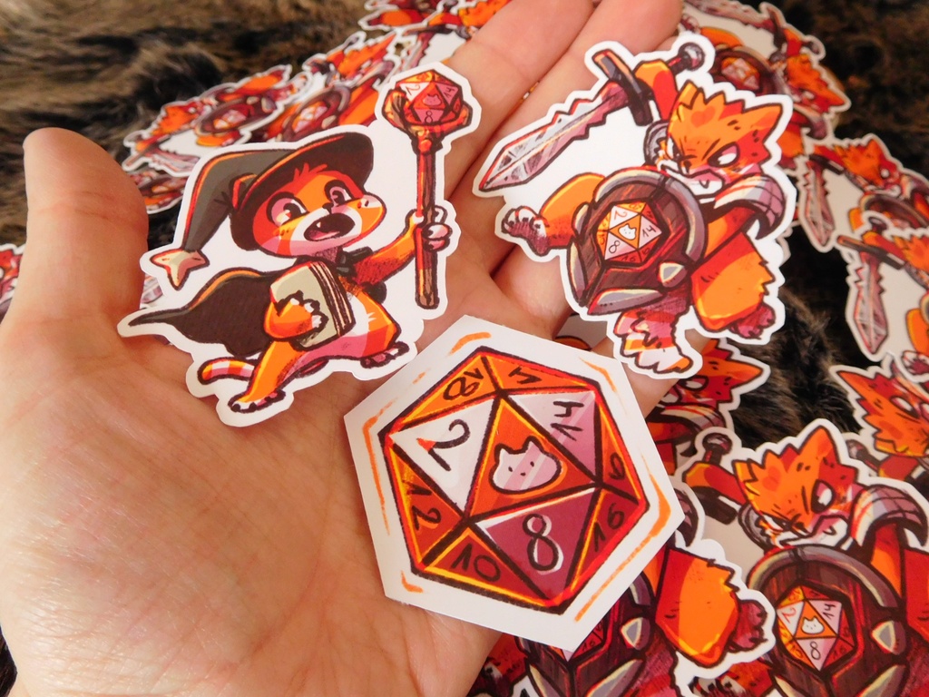 Cosplay Kitty dnd details Sticker