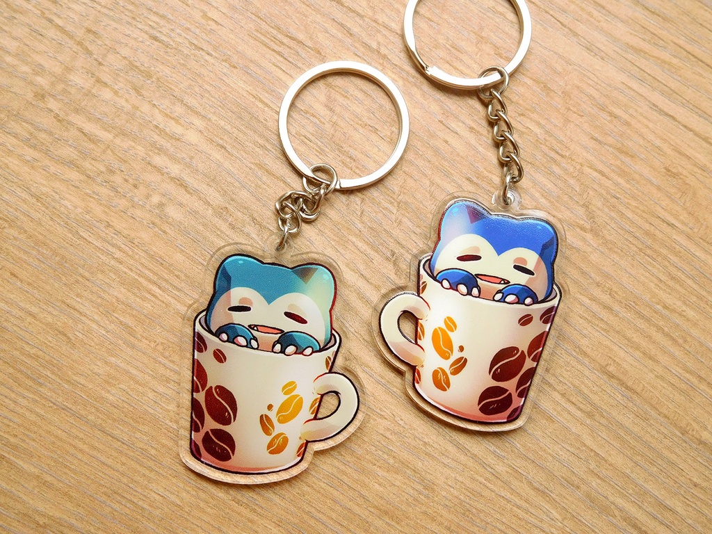 Pokemon Coffee Snorlax - Acrylic keychain