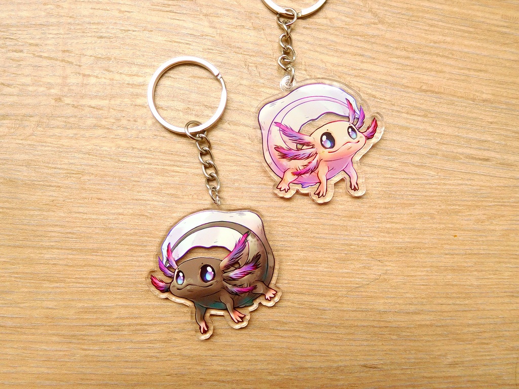 Little Axolotl - Acrylic keychain