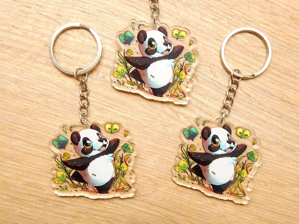 Dancing Panda- Acrylic keychain