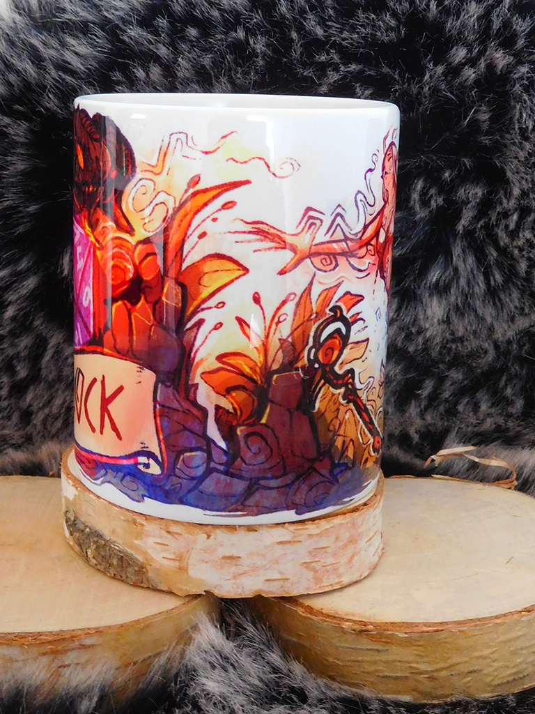 Warlock - DND mug side