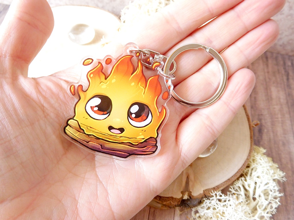 Calcifer - Howl's moving castle fanart - Acrylic keychain