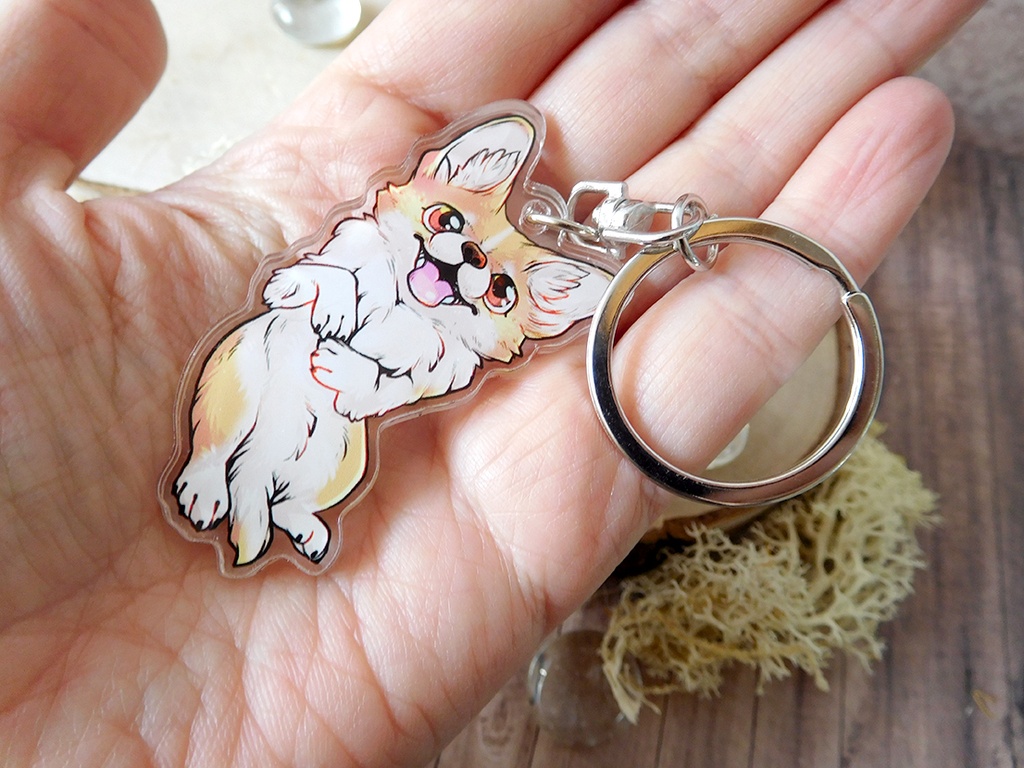 little Corgi Dog - Acrylic keychain