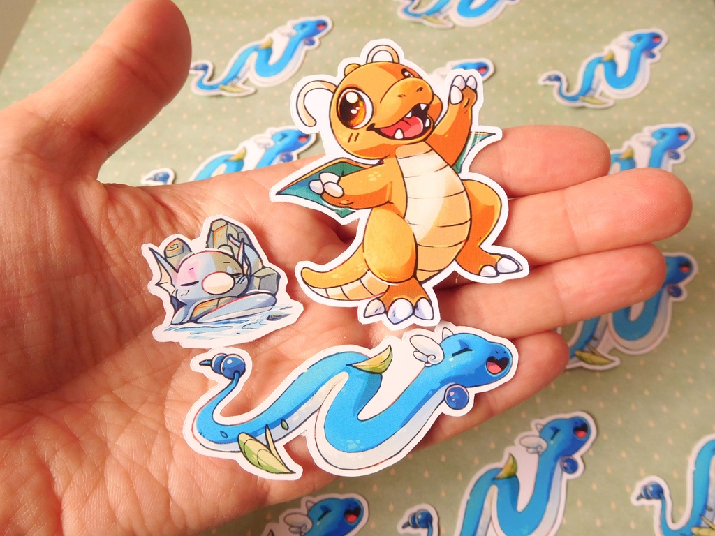 Pokemon Dragonite set - Sticker