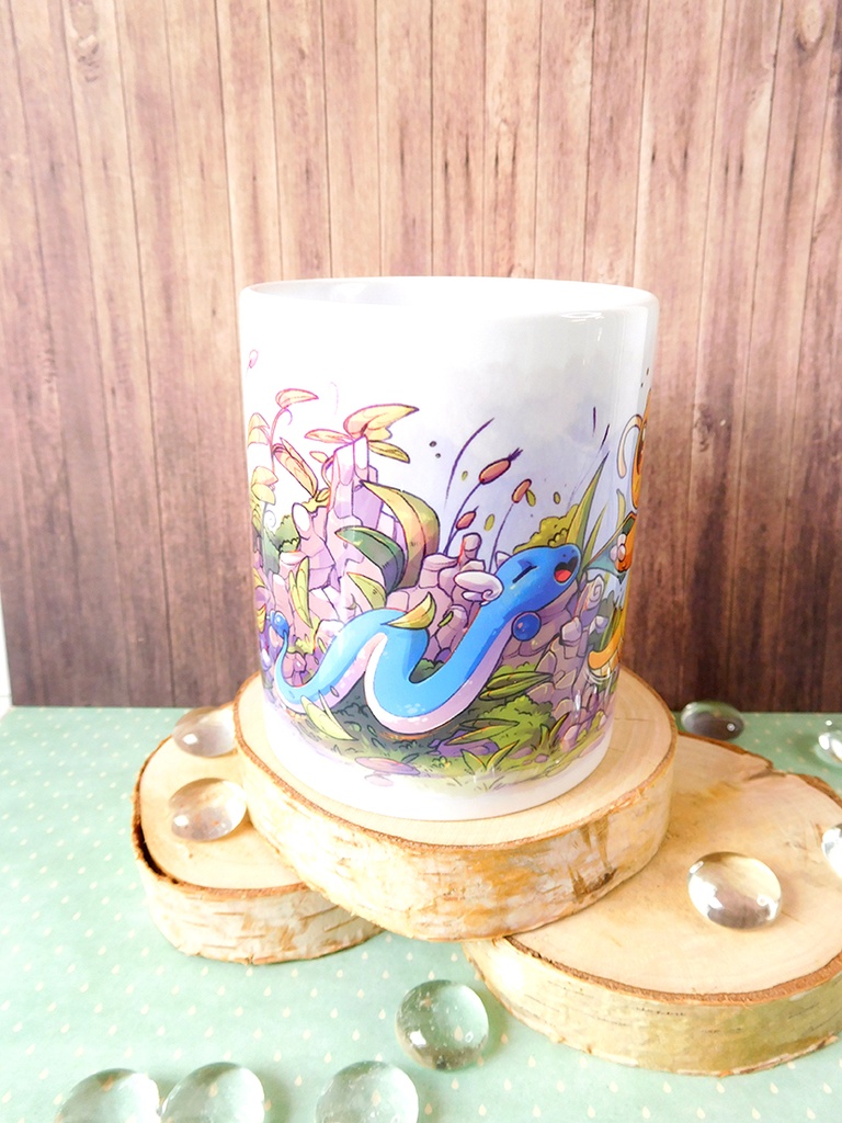 Dragonite line fanart mug - Webbelart