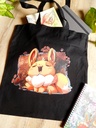 Chonky Eevee | Pokemon fanart | Totebag - black