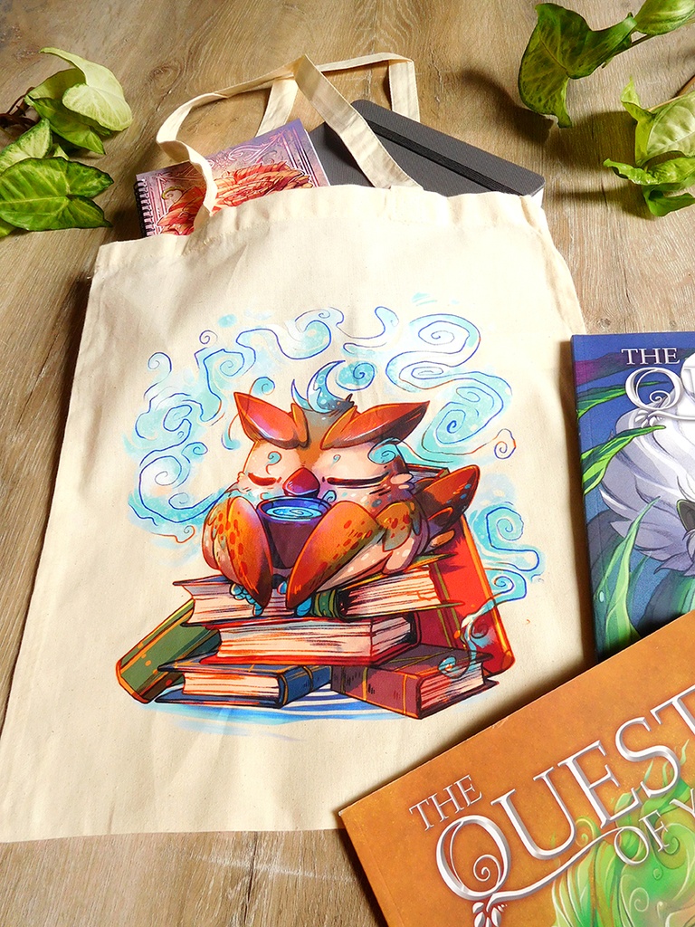 Book Owl - Totebag - Webbelart