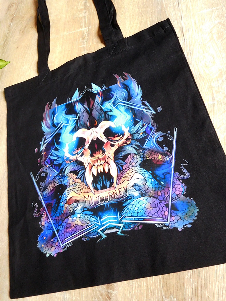 Blue Demon Skull | Totebag