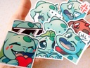 Bulbasaur Emotes - Sticker set - 8 pieces