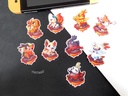 Fire starter pokemon sticker set