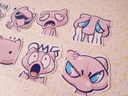 Mew Emotes - Sticker set - 8 pieces