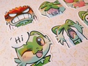 Sprigatito Emotes - Sticker set - 8 pieces