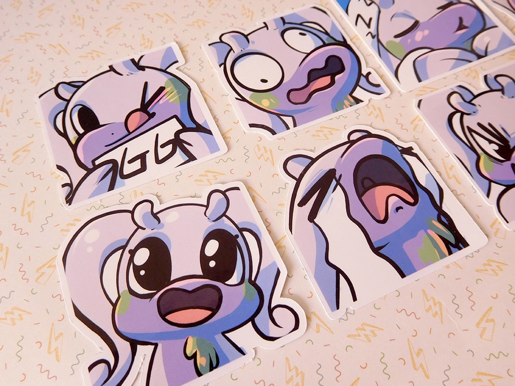 Goodra Emotes - Pokemon - Sticker set - 8 pieces