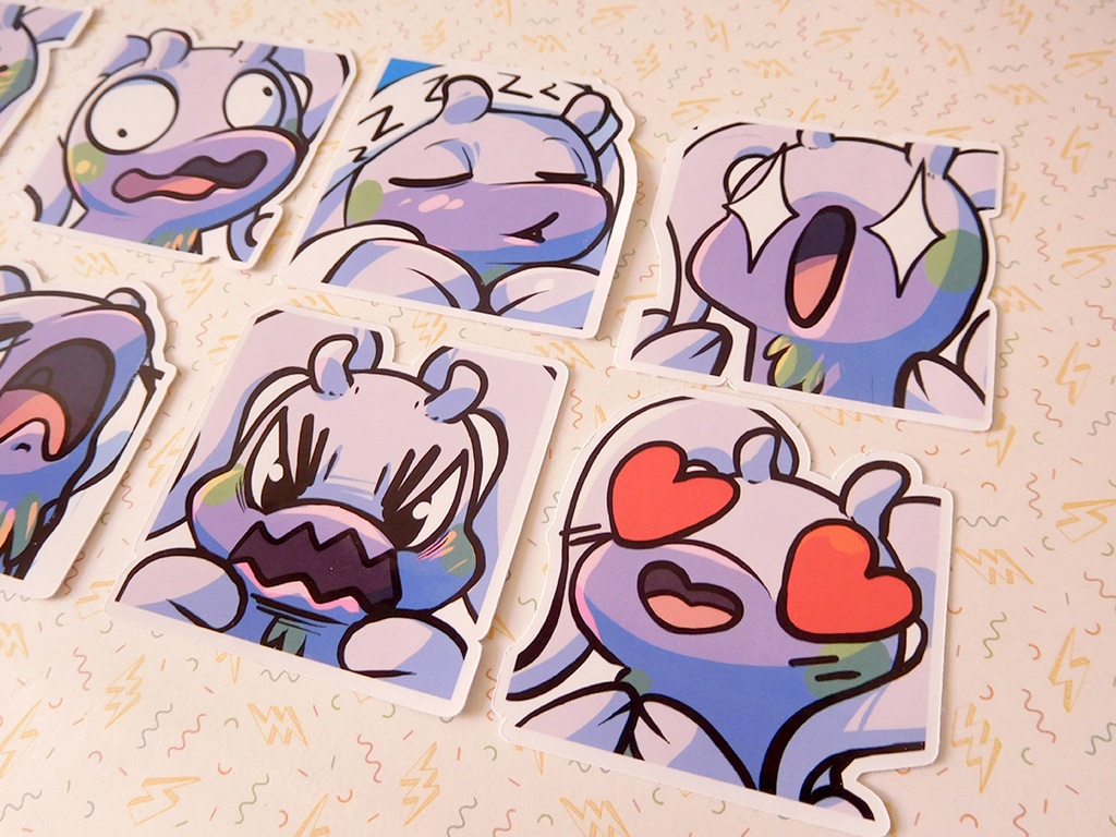 Goodra Emotes - Pokemon - Sticker set - 8 pieces