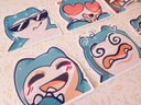 Snorlax Emotes - Sticker set - 8 pieces