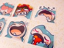 Snorlax Emotes - Sticker set - 8 pieces