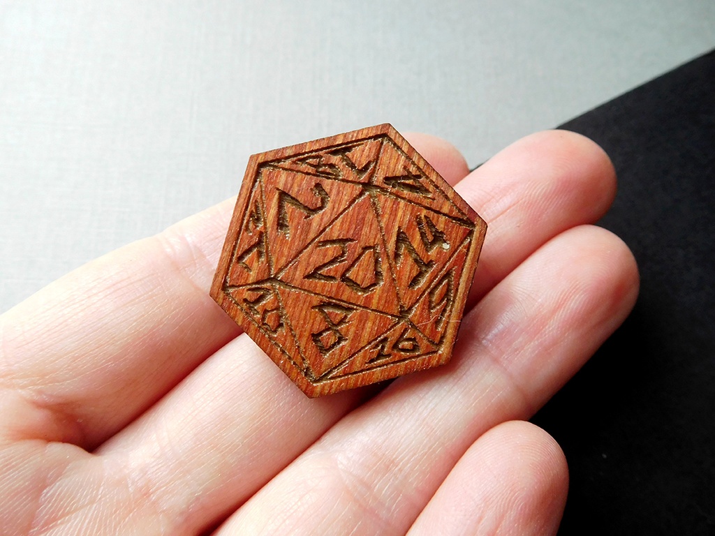 D20 - Wooden Pin