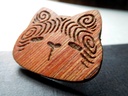 chubby cat - Wooden Pin