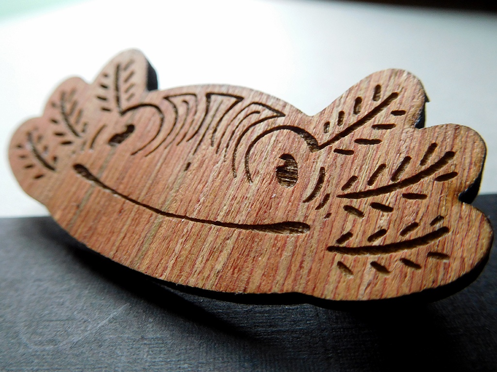 Axolotl - Wooden Pin