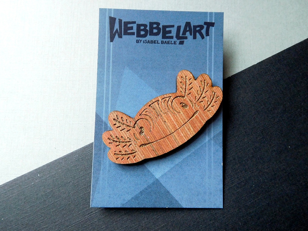 Axolotl - Wooden Pin