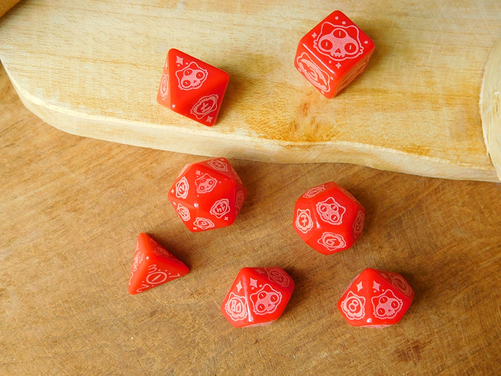 Dice Set - Demon Cat