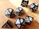 Dice Set - Skully Bones - GLOW IN THE DARK