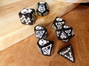 Dice Set - Skully Bones - GLOW IN THE DARK