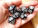Dice Set - Skully Bones - GLOW IN THE DARK