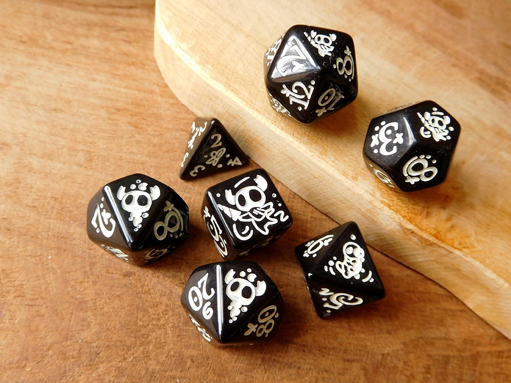 Dice Set - Hollow Knight - GLOW IN THE DARK