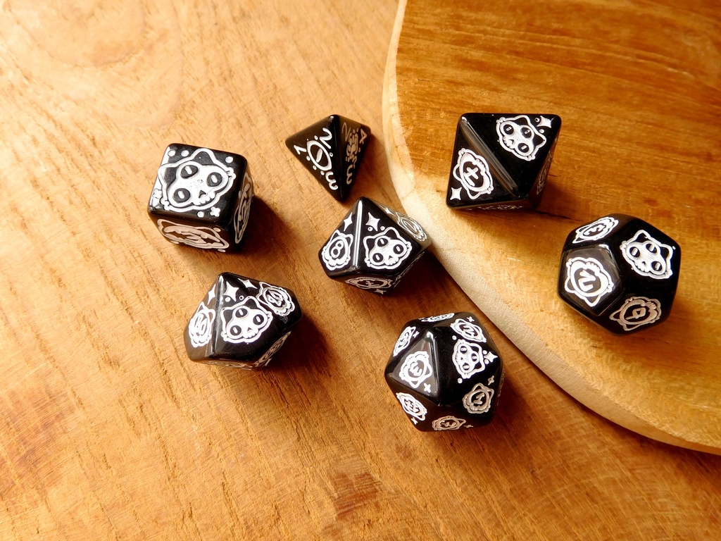 Dice Set - Demon Cat