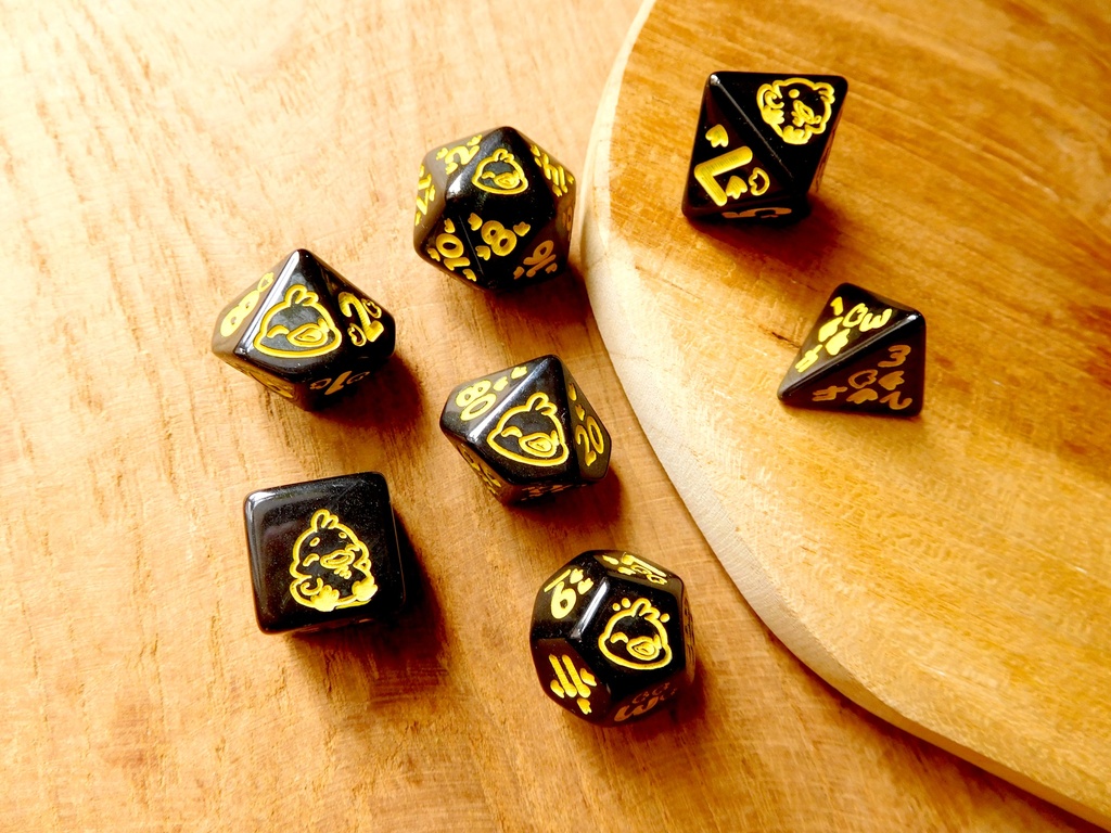 Dice Set - White ducky