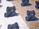 Black kitty sticker