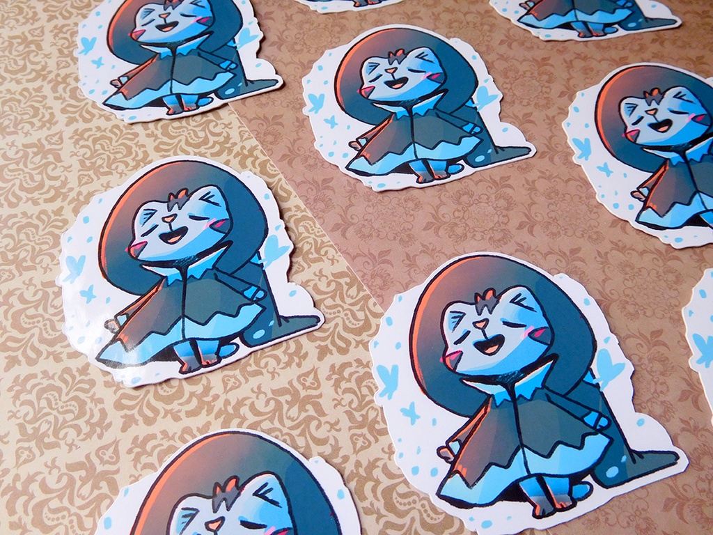 Magical Blue Kitty Witch - Limited Edition