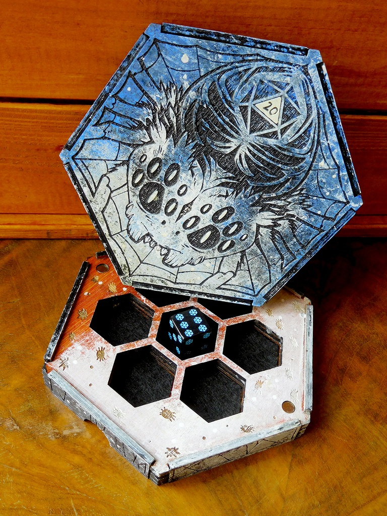 Dice Tray - Frost Spider