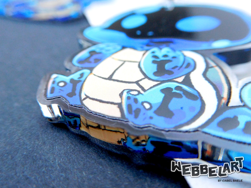 Pokemon Skeleton Squirtle - voodoo edition - Acrylic keychain