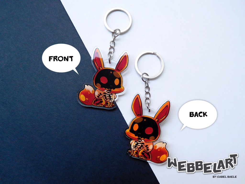 Pokemon Skeleton Eevee - voodoo edition - Acrylic keychain