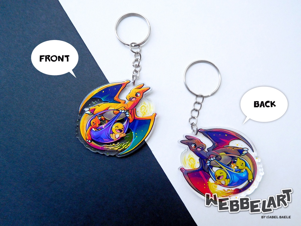 Pokemon Charmander Family - Acrylic keychain