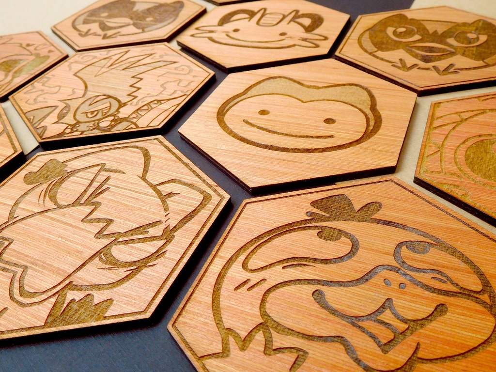 Wooden Coaster - Mimikyu
