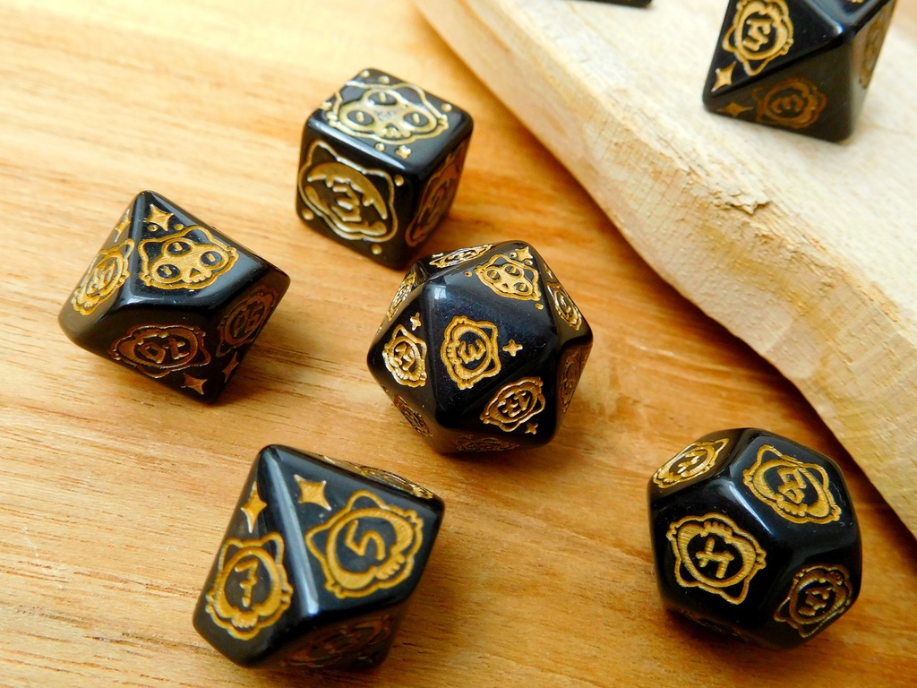 Dice Set - Demon Cat