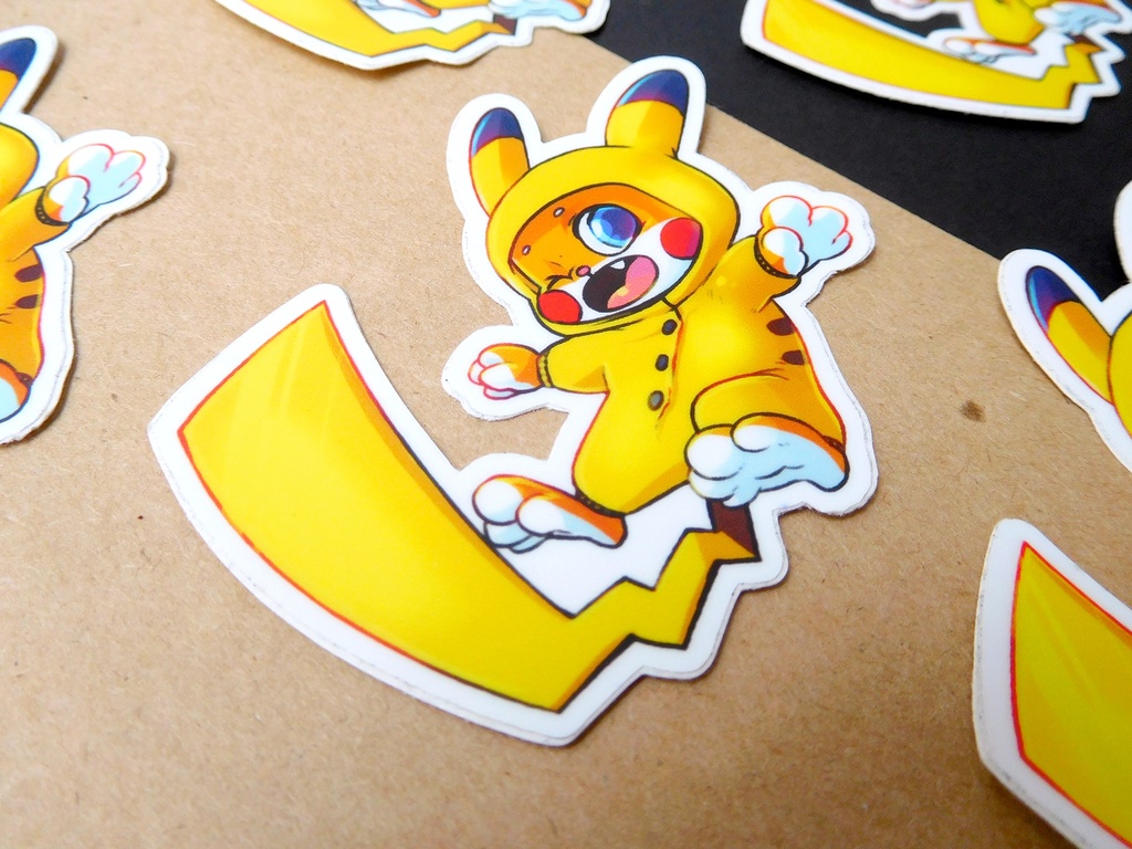 Cosplay Kitty Pikachu Onesie Vinyl Sticker