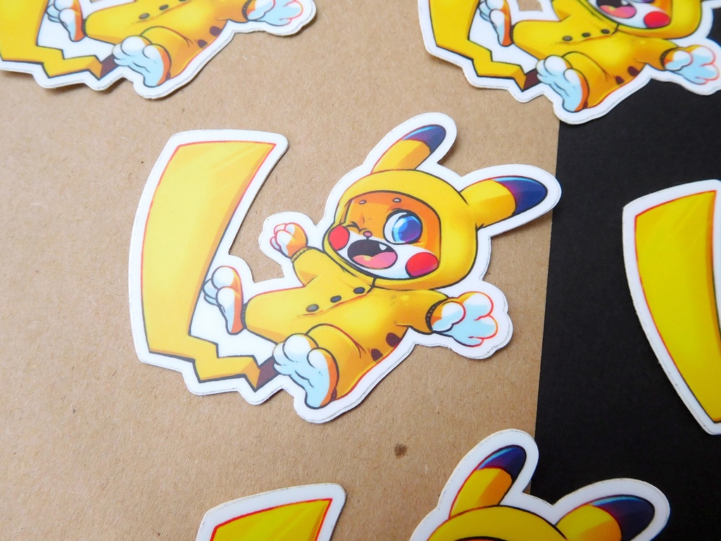 Cosplay Kitty Pikachu Onesie Vinyl Sticker